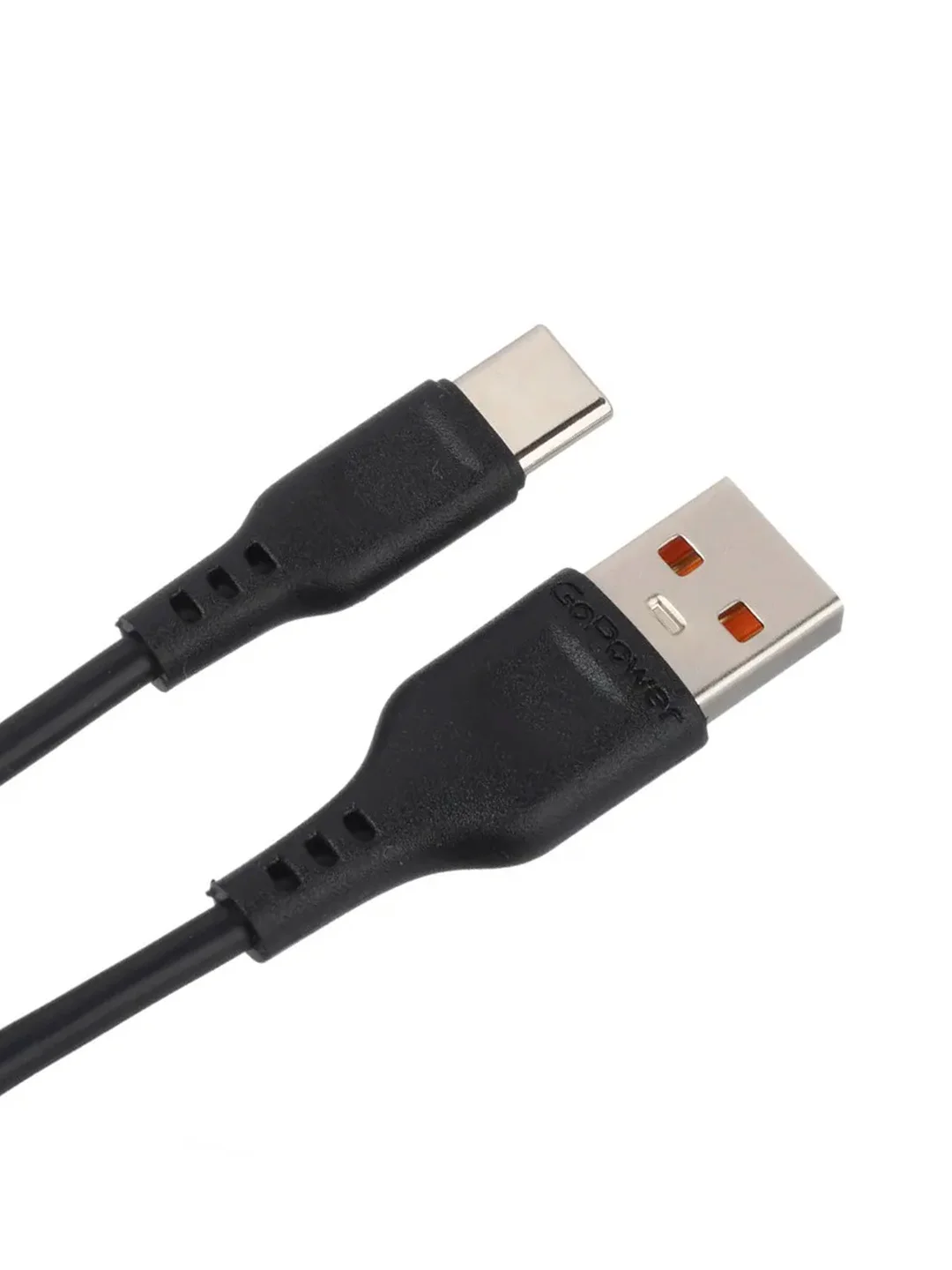 Черный кабель GoPower GP01T USB (m)-Type-C (m) 1.0м 2.4A ПВХ черный (1/200/800)