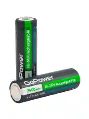 Черный аккумулятор предзаряженный RTU GoPower HR6 AA BL2 NI-MH 2400mAh (2/20/240)