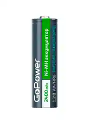 Черный аккумулятор предзаряженный RTU GoPower HR6 AA BL2 NI-MH 2400mAh (2/20/240)