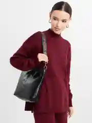 Черный сумка женская через плечо, сумка шоппер из эко кожи