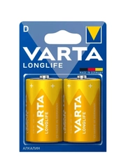 Батарейка Varta LONGLIFE LR20 D BL2 Alkaline 1.5V (4120)