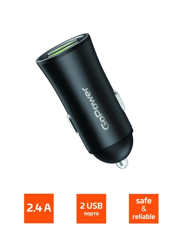 Автомобильное З/У GoPower GPC07-2U 2USB черный