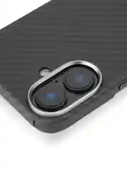 Черный карбоновый чехол MagSafe для iPhone 16, Pro, Max кевлар противоударный BROSCORP тонкий