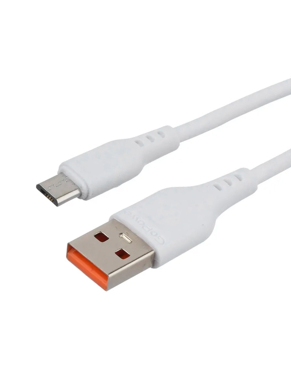 Кабель GoPower GP01M-2M USB (m)-microUSB (m) 2.0м 2.1A белый (1/200/800)