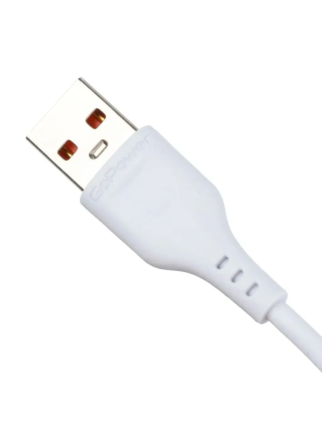Белый кабель GoPower GP01T-2M USB (m)-Type-C (m) 2.0м 2.1A белый (1/200/800)