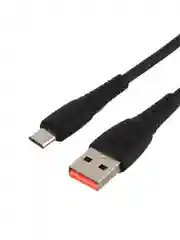 Черный кабель GoPower GP07M USB (m)-microUSB (m) 2.4A силикон черный (1/200/800)