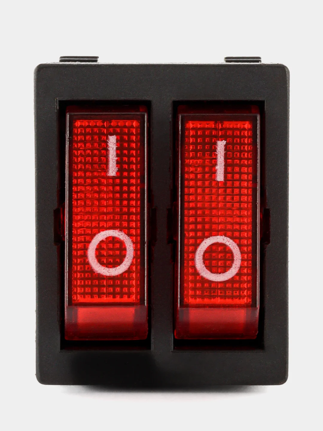 Переключатель KCD3-101N ON-OFF 15A 250V (6 контактов) красный ДВОЙНОЙ