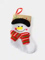 Белый новогодний носок для подарков 18*13 см / Новогодний декор / упаковка для подарка