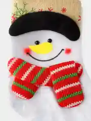 Белый новогодний носок для подарков 18*13 см / Новогодний декор / упаковка для подарка