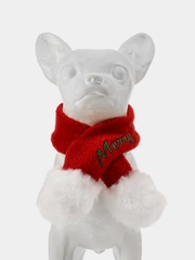 PUPPIA Шарфик для собак новогодний "Santa", красный, S (Южная Корея)