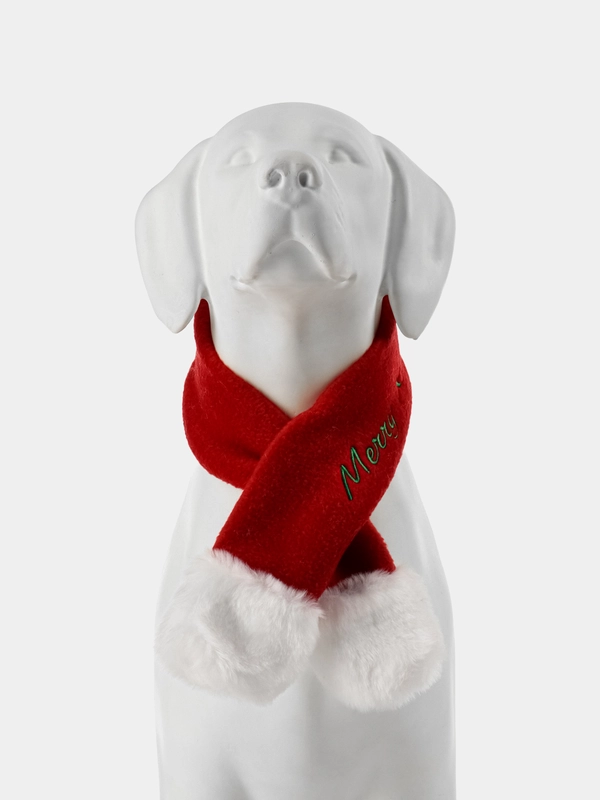 PUPPIA Шарфик для собак новогодний "Santa", красный, L (Южная Корея)