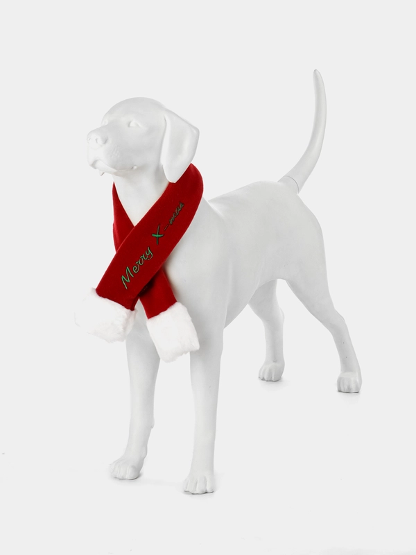 PUPPIA Шарфик для собак новогодний "Santa", красный, XL (Южная Корея)