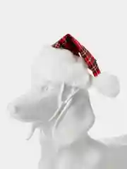 PUPPIA Колпак для собак новогодний "Santa", красная клетка, S (Южная Корея)