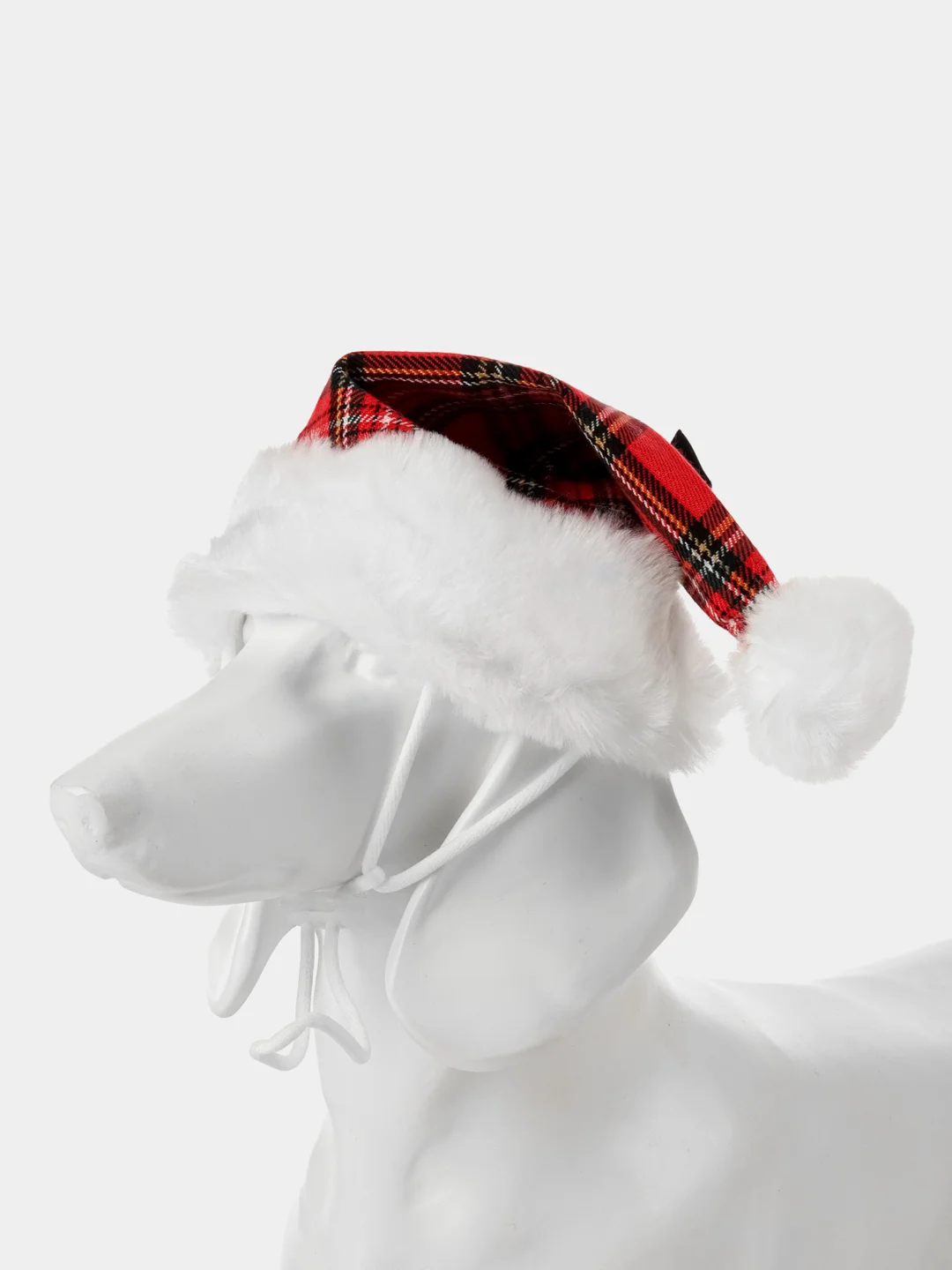 PUPPIA Колпак для собак новогодний "Santa", красная клетка, M (Южная Корея)