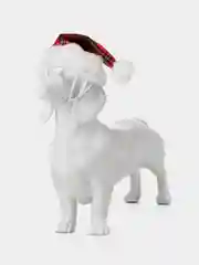 PUPPIA Колпак для собак новогодний "Santa", красная клетка, M (Южная Корея)