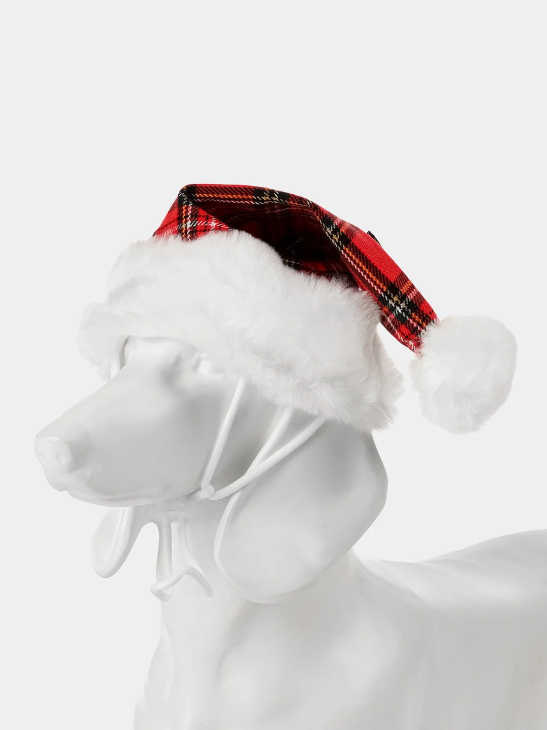 PUPPIA Колпак для собак новогодний "Santa", красная клетка, M (Южная Корея)