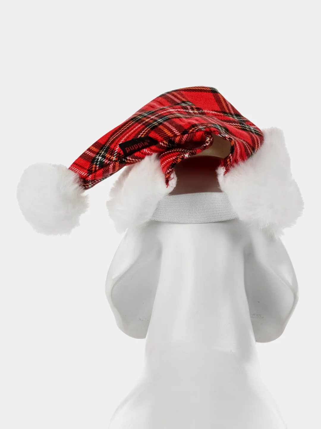 PUPPIA Колпак для собак новогодний "Santa", красная клетка, M (Южная Корея)