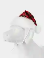 PUPPIA Колпак для собак новогодний "Santa", красная клетка, L (Южная Корея)