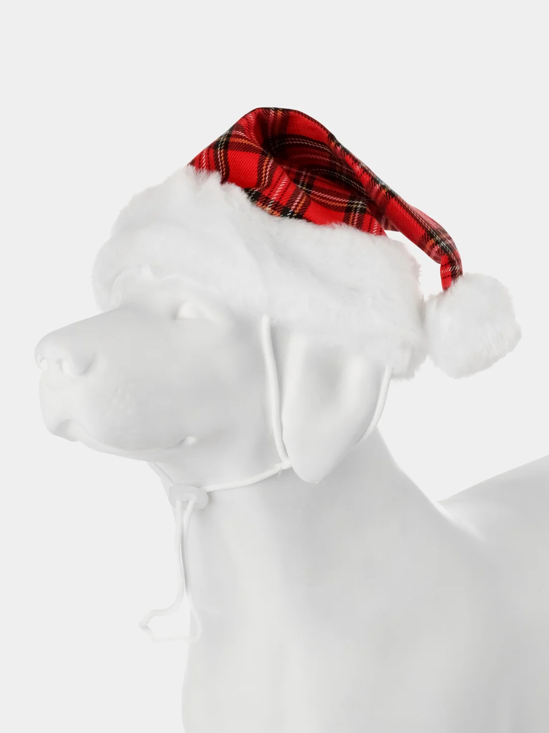 PUPPIA Колпак для собак новогодний "Santa", красная клетка, XL (Южная Корея)