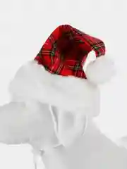 PUPPIA Колпак для собак новогодний "Santa", красная клетка, XL (Южная Корея)