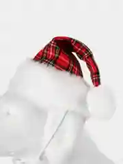 PUPPIA Колпак для собак новогодний "Santa", красная клетка, L (Южная Корея)