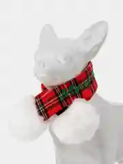 PUPPIA Шарфик для собак новогодний "Santa", красная клетка, S (Южная Корея)