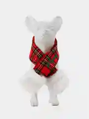 PUPPIA Шарфик для собак новогодний "Santa", красная клетка, M (Южная Корея)