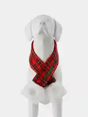 PUPPIA Шарфик для собак новогодний "Santa", красная клетка, XL (Южная Корея)