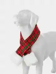 PUPPIA Шарфик для собак новогодний "Santa", красная клетка, XL (Южная Корея)