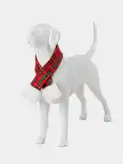 PUPPIA Шарфик для собак новогодний "Santa", красная клетка, XL (Южная Корея)