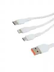 Белый кабель GoPower GP05-3-1 USB (m)-2хType-C/Lightning/microUSB (m) белый (1/200/800)
