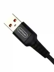 Черный кабель GoPower GP02M USB (m)-microUSB (m) 1.0м 2.4A нейлон черный (1/200/800)