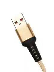 Золотой кабель GoPower GP02M USB (m)-microUSB (m) 1.0м 2.4A нейлон золотой (1/200/800)
