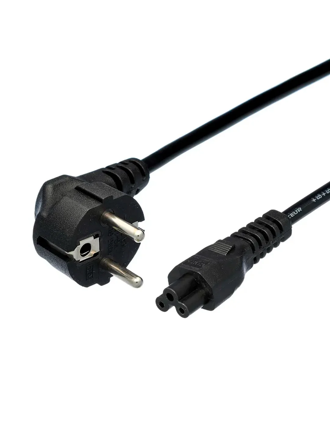 Черный кабель питания GoPower евровилка CEE 7/7-IEC 320 C5 1.8м ПВХ 0.75мм черный (1/10/160)