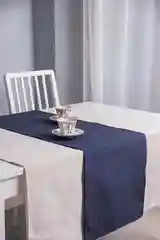 Индиго дорожка на стол 137*40 см, скатерть