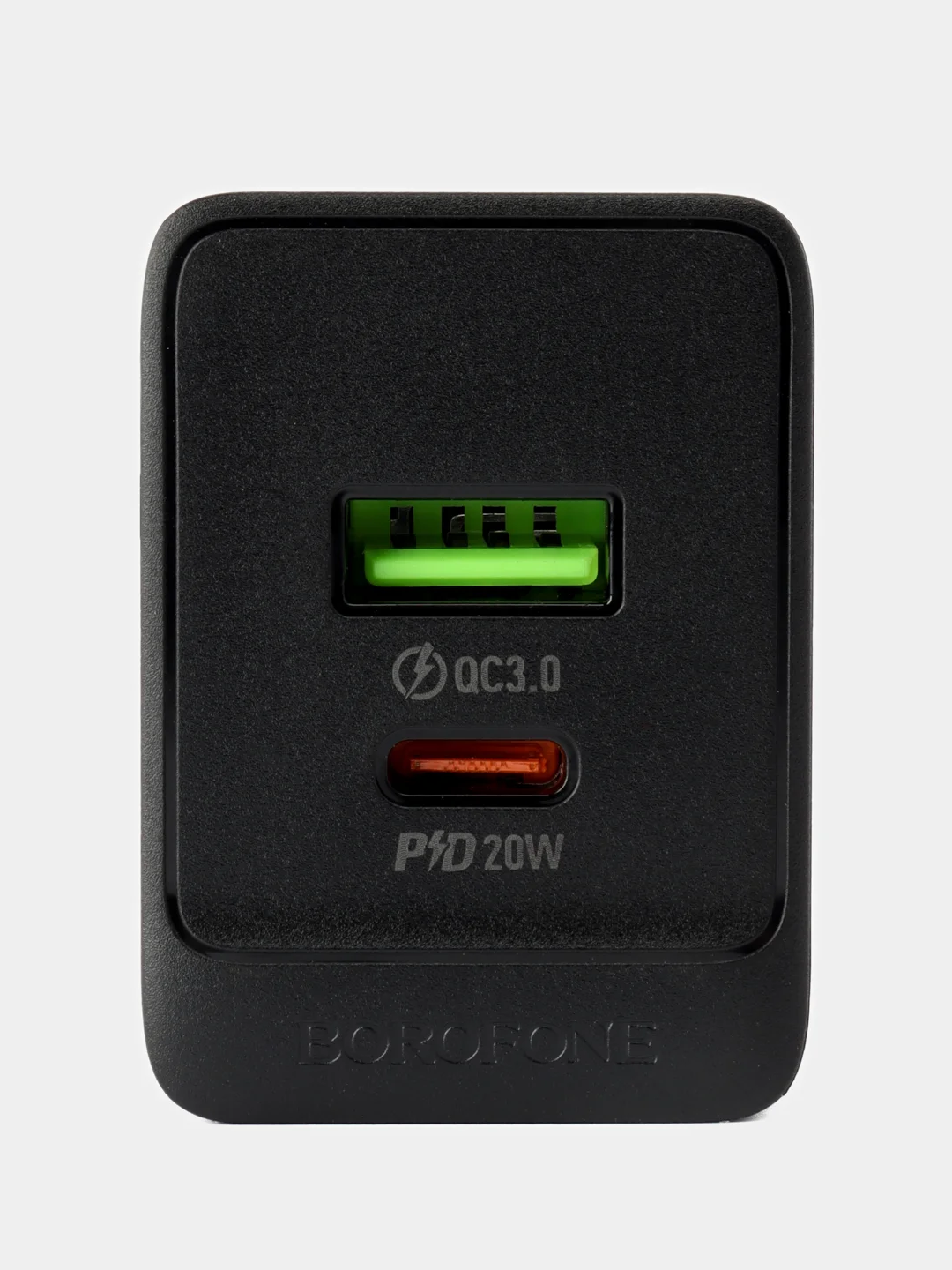 Черный сетевое зарядное устройство BOROFONE BAS14A (PD20W+QC3.0) + кабель для iPhone и Android
