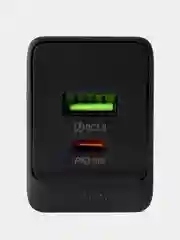 Черный сетевое зарядное устройство BOROFONE BAS14A (PD20W+QC3.0) + кабель для iPhone и Android