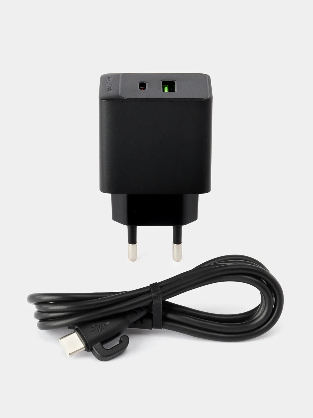 Черный сетевое зарядное устройство BOROFONE BAS14A (PD20W+QC3.0) + кабель для iPhone и Android