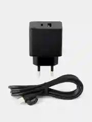 Черный сетевое зарядное устройство BOROFONE BAS14A (PD20W+QC3.0) + кабель для iPhone и Android