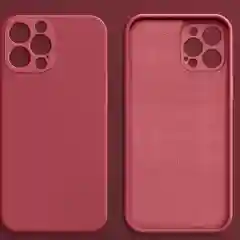 Бордовый чехол iPhone 16, 16 Pro, 16 ProMax силиконовый с мягким подкладом