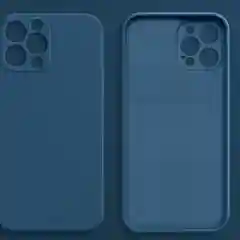 Темно-синий чехол iPhone 16, 16 Pro, 16 ProMax силиконовый с мягким подкладом