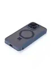 Синий чехол-книжка MagSafe для iPhone 16, Pro, Max из экокожи BROSCORP, пластиковый с силиконом