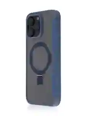 Синий чехол-книжка MagSafe для iPhone 16, Pro, Max из экокожи BROSCORP, пластиковый с силиконом