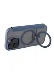 Синий чехол-книжка MagSafe для iPhone 16, Pro, Max из экокожи BROSCORP, пластиковый с силиконом