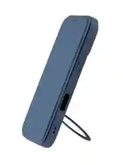 Синий чехол-книжка MagSafe для iPhone 16, Pro, Max из экокожи BROSCORP, пластиковый с силиконом