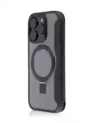 Черный чехол-книжка MagSafe для iPhone 16, Pro, Max из экокожи BROSCORP, пластиковый с силиконом