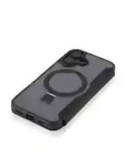 Черный чехол-книжка MagSafe для iPhone 16, Pro, Max из экокожи BROSCORP, пластиковый с силиконом