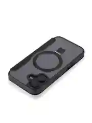 Черный чехол-книжка MagSafe для iPhone 16, Pro, Max из экокожи BROSCORP, пластиковый с силиконом