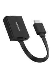 Черный переходник UGREEN MM103 (40248) HDMI to VGA Converter. Длина 25 см. Цвет: черный