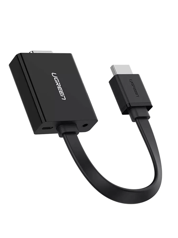 Переходник UGREEN MM103 (40248) HDMI to VGA Converter. Длина 25 см. Цвет: черный